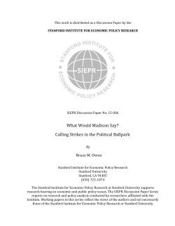 What Would Madison Say? Calling Strikes in the Political