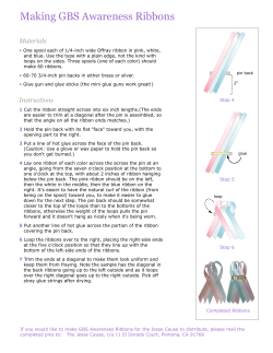 Making GBS Awareness Ribbons