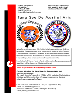 Carthage Tang Soo Do Flier