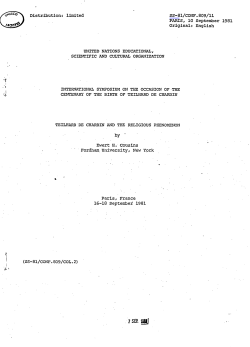 International Symposium on the Occasion of the