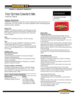 fast setting concrete mix