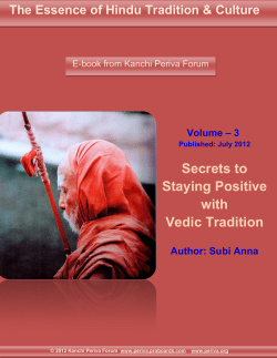 Secrets to Staying Positive with Vedic Tradition