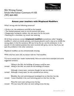 Amuse your teachers with Misplaced Modifiers