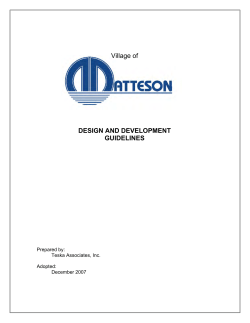 Design Guidelines - Village of Matteson