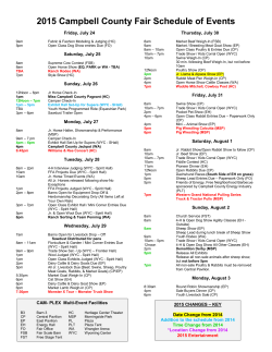 Fair Schedule - Campbell County, WY