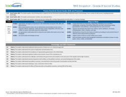 TEKS Snapshot - Grade 8 Social Studies