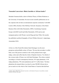 Toussaint Louverture: Black Jacobin or African leader?