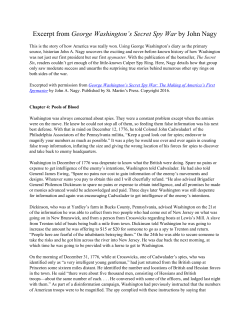 Exclusive Free Chapter from George Washington`s Secret Spy War