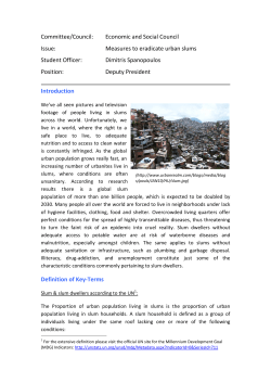 ECOSOC - Urban Slums - DSA-MUN