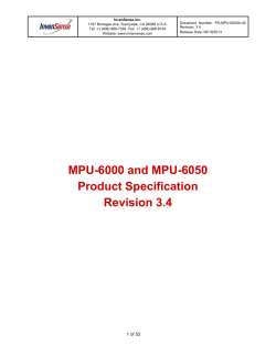 MPU-6000 Datasheet