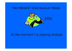 English - The Present Continuous Tense