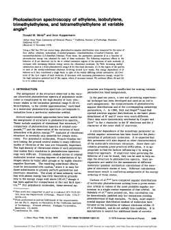 Photoelectron spectroscopy of ethylene, isobutylene