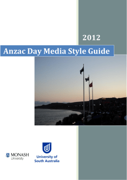 Anzac Day Media Style Guide - University of South Australia