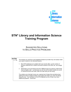 STN LIS Suggested Solutions to Skills Practice Problems
