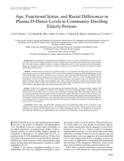 Age, Functional Status, and Racial Differences in Plasma D