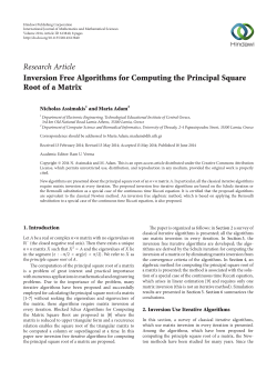 Inversion Free Algorithms for Computing the Principal Square Root