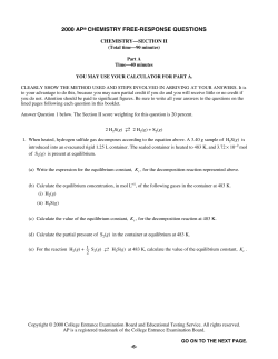 2000 AP&reg; CHEMISTRY FREE