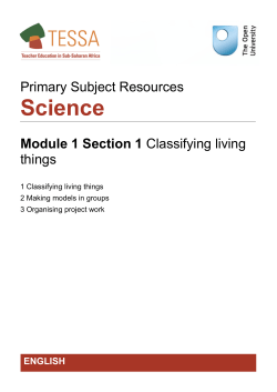 Section 1 : Classifying living things