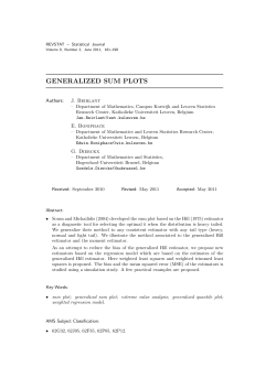 GENERALIZED SUM PLOTS
