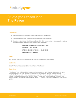 StudySync Lesson Plan The Raven