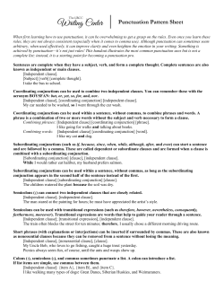 Punctuation Pattern Sheet