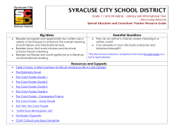The Syracuse City School District