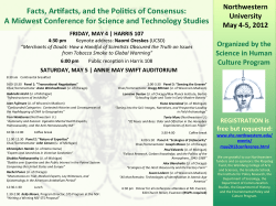 Facts, Ar%facts, and the Poli%cs of Consensus: A Midwest