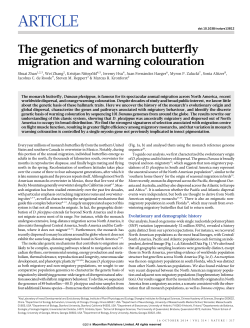The genetics of monarch butterfly migration and warning colouration