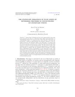 THE STATIONARY BEHAVIOUR OF FLUID LIMITS OF