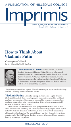 How to Think About Vladimir Putin - Imprimis