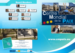 Contact us - Centre Mondial de la Paix