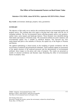 The Effect of Environmental Factors on Real Estate Value