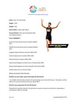 Name: Lance Tan Wei Sheng Height: 1.78m Weight: 71kg Date of