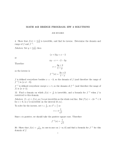 MATH 31B BRIDGE PROGRAM: HW 2 SOLUTIONS 4. Show that f(x