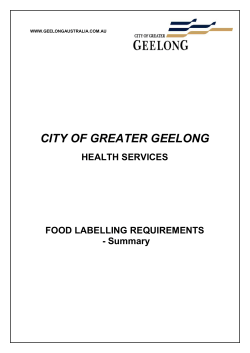 Food Labelling Requirements