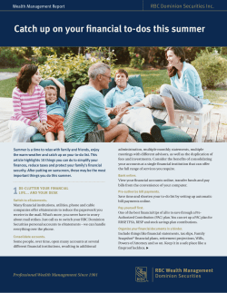Catch up on your financial to-dos this summer