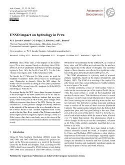ENSO impact on hydrology in Peru