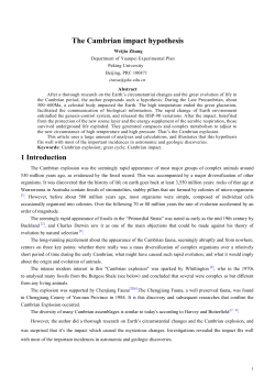 The Cambrian impact hypothesis