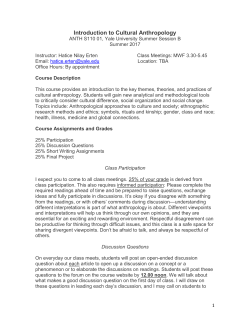 Introduction to Cultural Anthropology