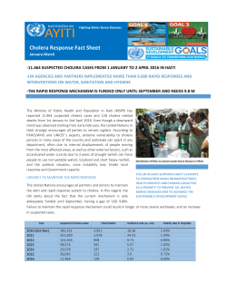 Cholera Response Fact Sheet
