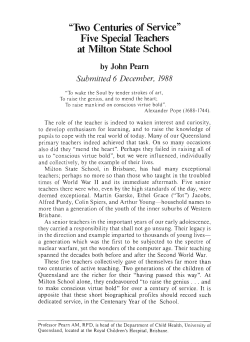 Five Special Teachers at Milton State School