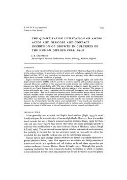 the quantitative utilization of amino acids and glucose and contact