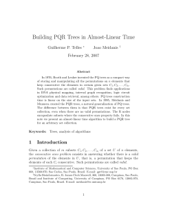 Building PQR Trees in Almost-Linear Time - IC