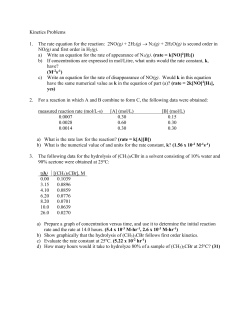 Kinetics Problems