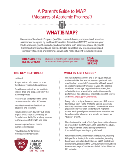 A Parent`s Guide to MAP