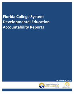Developmental Education Accountability Report 2016