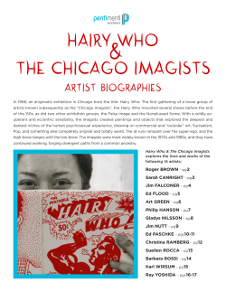 HAIRY WHO THE CHICAGO IMAGISTS