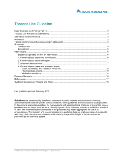 Tobacco Use Guideline
