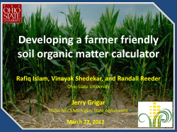 Developing a farmer friendly soil organic matter calculator