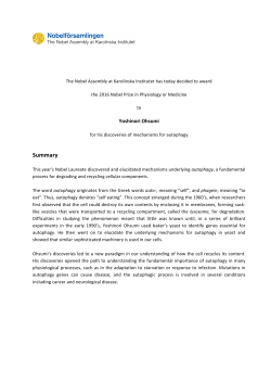 Press release in English  - The Nobel Assembly at Karolinska